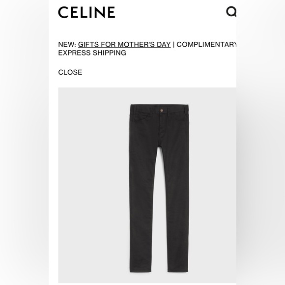 CELINE Black Slim Fit Jeans - Picture 1 of 5